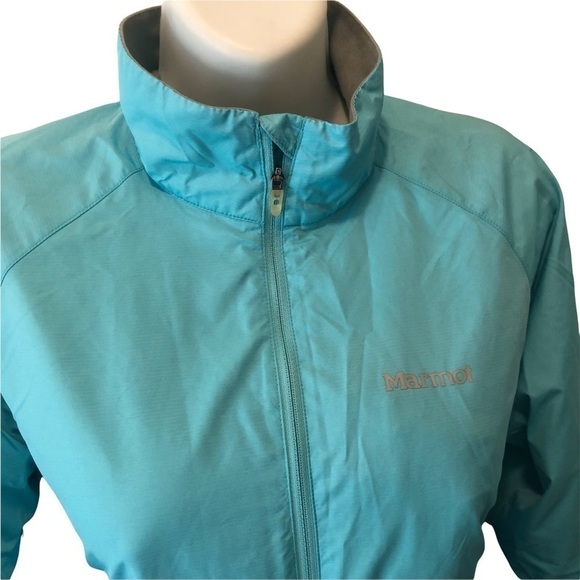 Marmot Lightweight Lined Running Jacket Vented Full Zip Sz. M Blue Outdoors - Picture 4 of 8